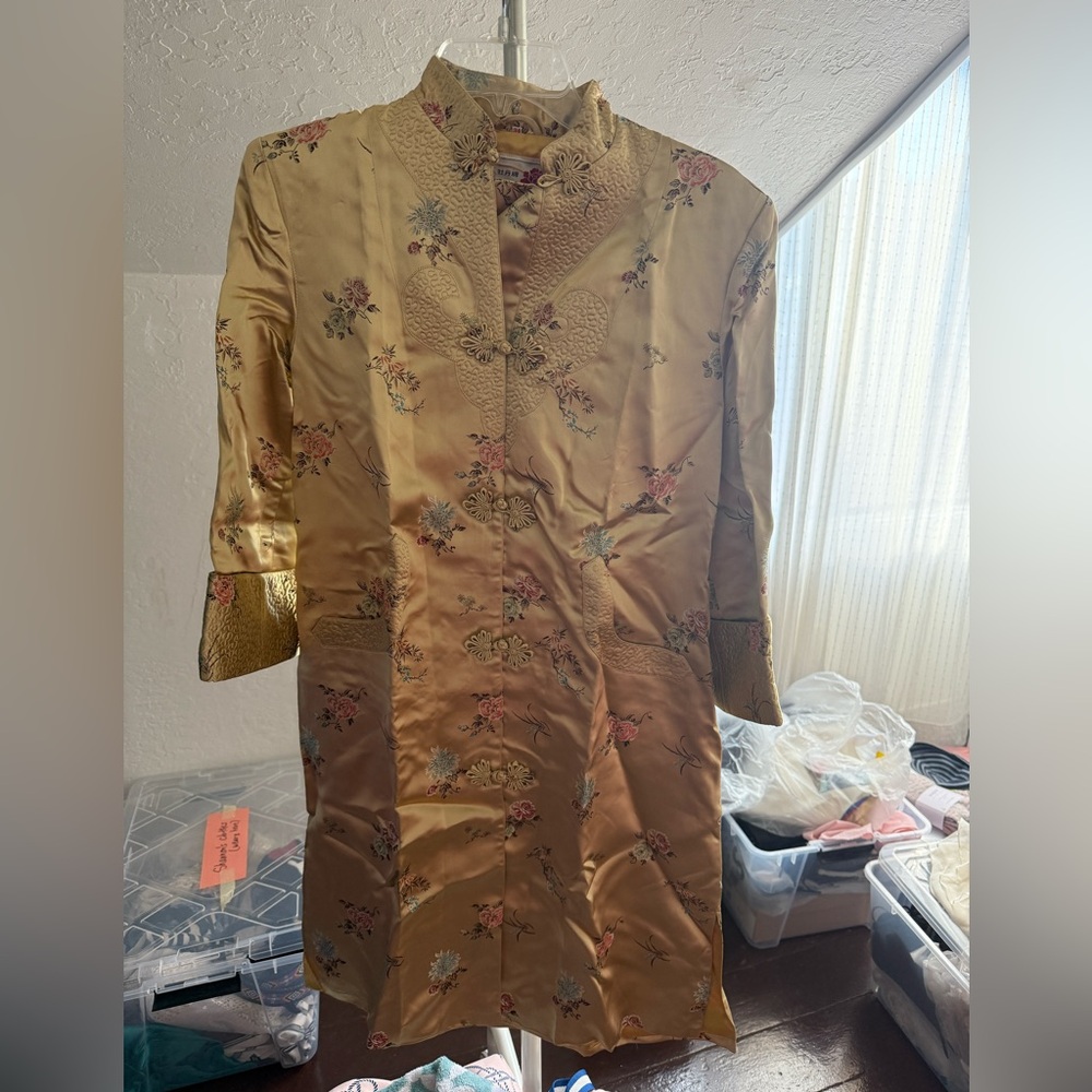Silk Gold Chinese Vintage Jacket